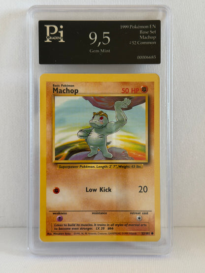 Machop #52/102 Base Set (EN) – Pi Grading 9.5 Gem Mint